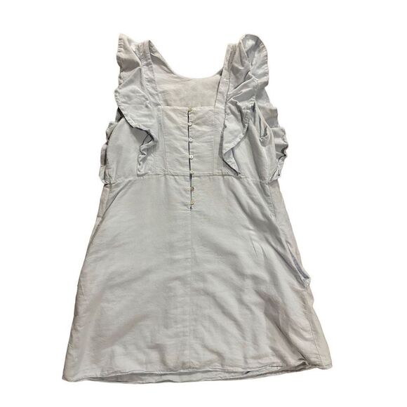 Zara Floral Embroidered Light Blue Dress size M - Picture 2 of 9